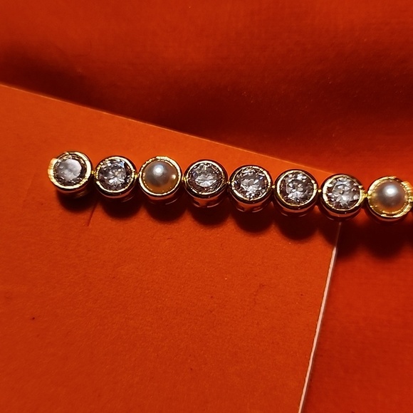 Kurt Geiger Gold and Silver Crystal Earrings - Picture 2 of 3